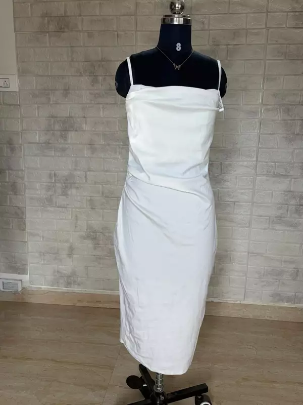 White Corset Bodycon Midi Dress