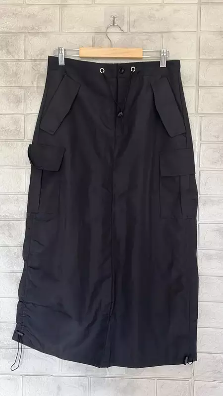 Classic Black High Waisted Cargo Skirt