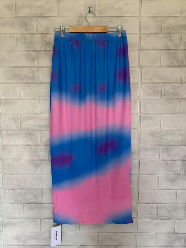 Tie-Dye Ombre High-Waisted Skirt