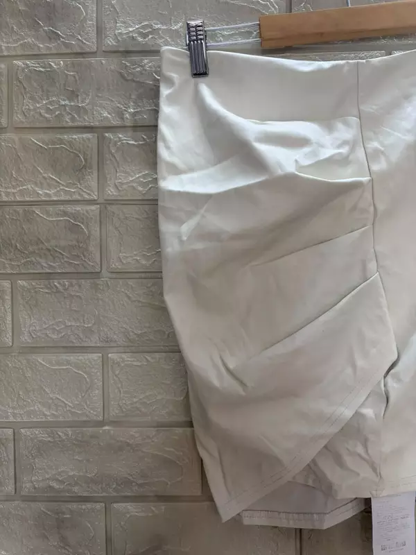 White Faux Leather Mini Skirt