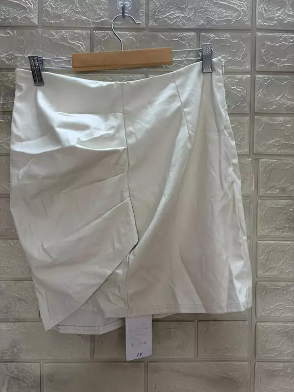 White Faux Leather Mini Skirt