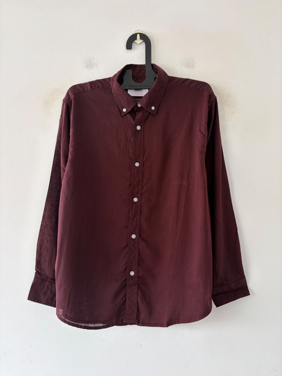 Wine ember linen shirt