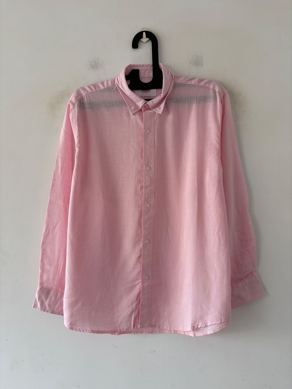 Blush pink linen shirt