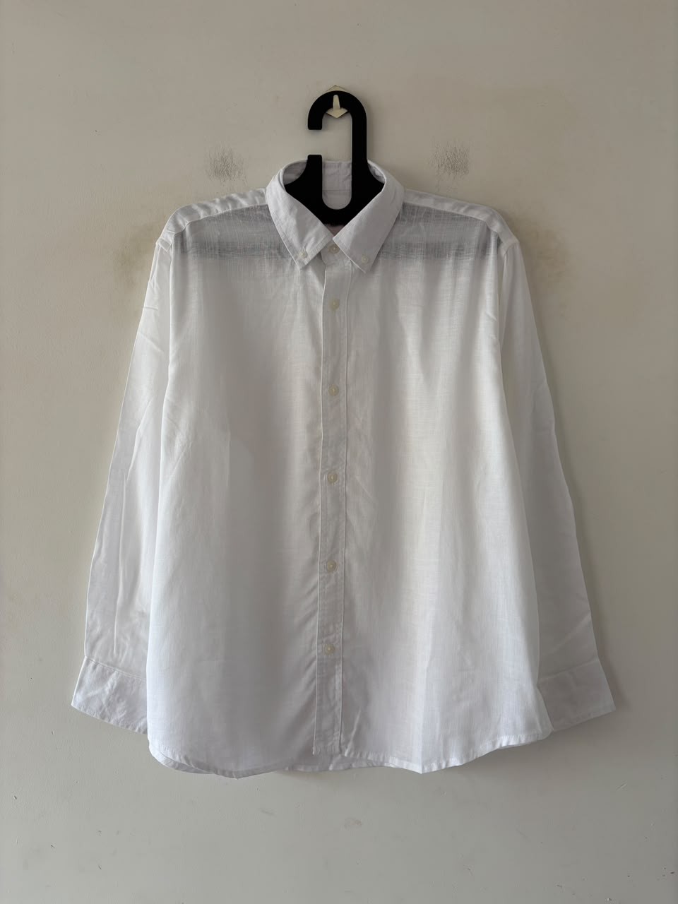 Pearl white linen shirt