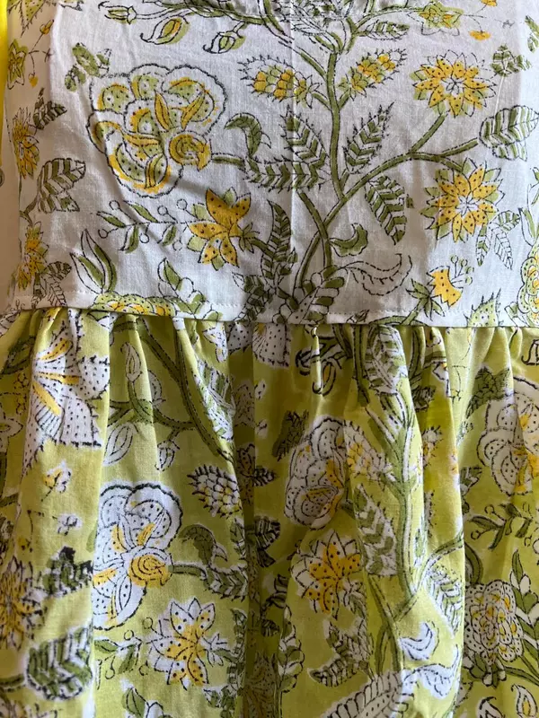 Basanti's Classic Tube Top - White & Lime Green