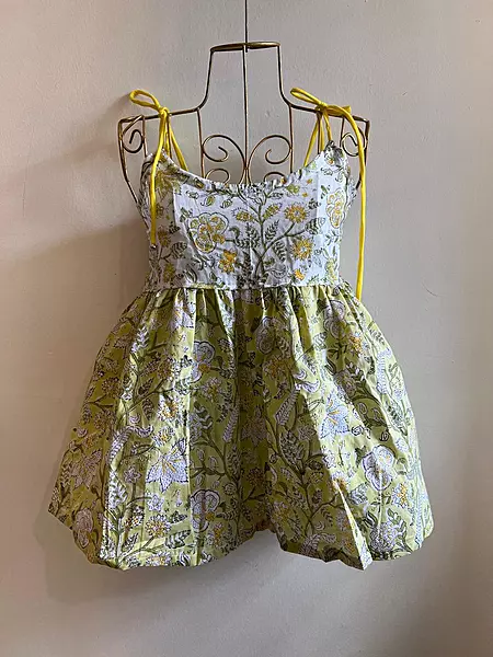 Basanti's Classic Tube Top - White & Lime Green