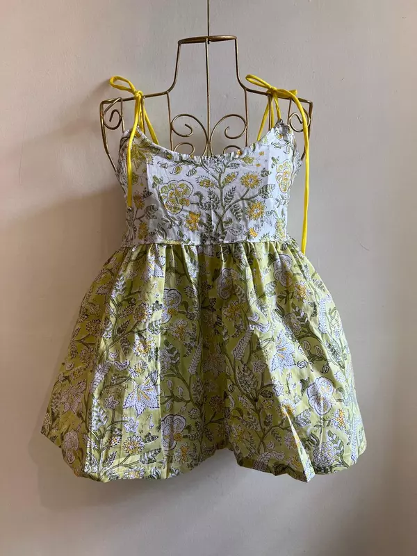 Basanti's Classic Tube Top - White & Lime Green