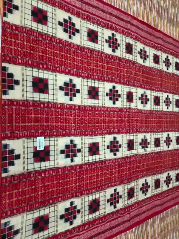 4 LINE SAKTA SAREE-RED