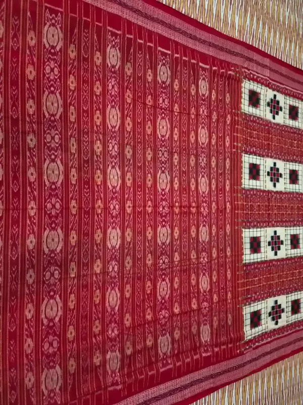 4 LINE SAKTA SAREE-RED