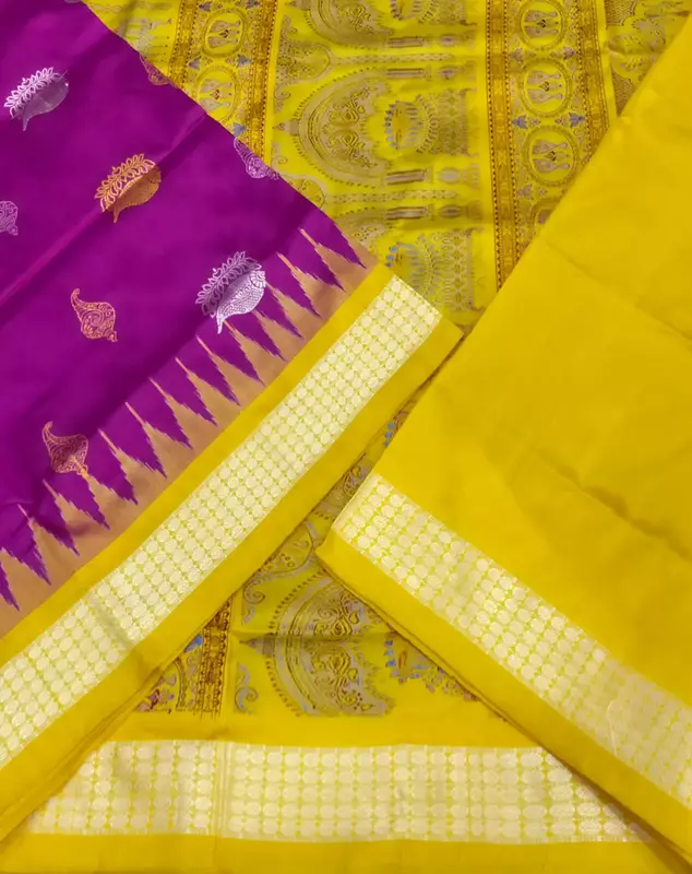 SANKHA BUTTA BOMKAI SAREE-MAGENTA