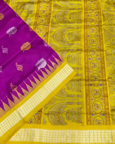 SANKHA BUTTA BOMKAI SAREE-MAGENTA