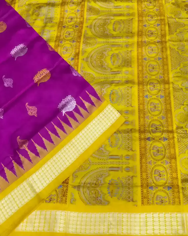 SANKHA BUTTA BOMKAI SAREE-MAGENTA
