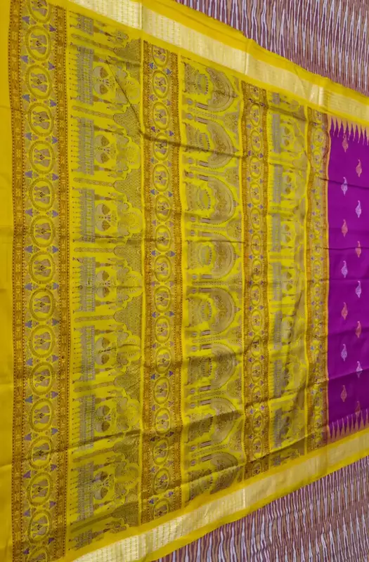 SANKHA BUTTA BOMKAI SAREE-MAGENTA
