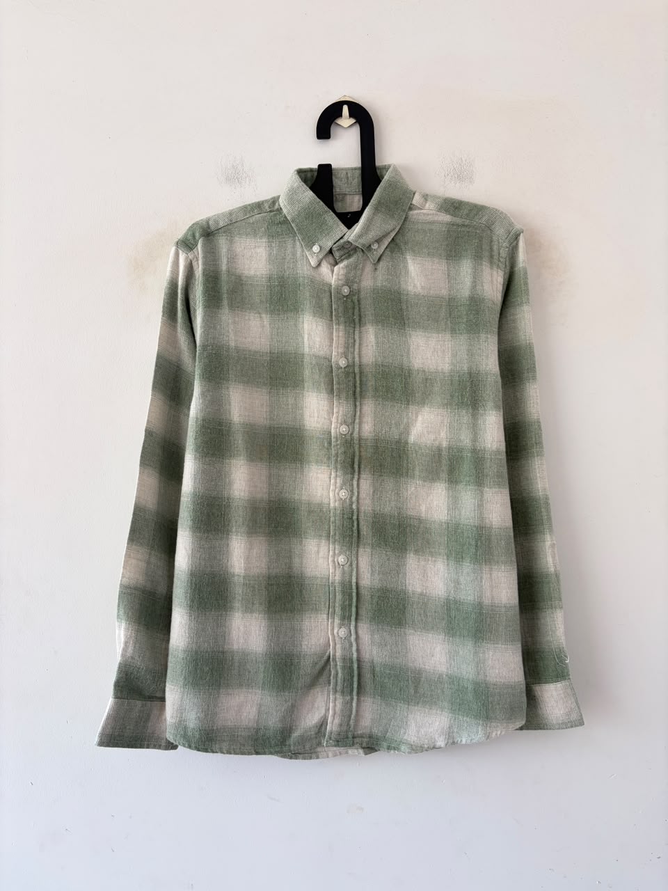 Sage ivory check shirt