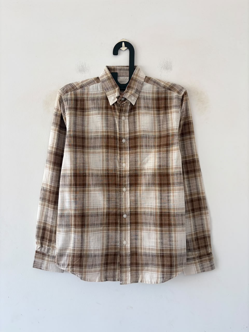 Walnut ivory check shirt