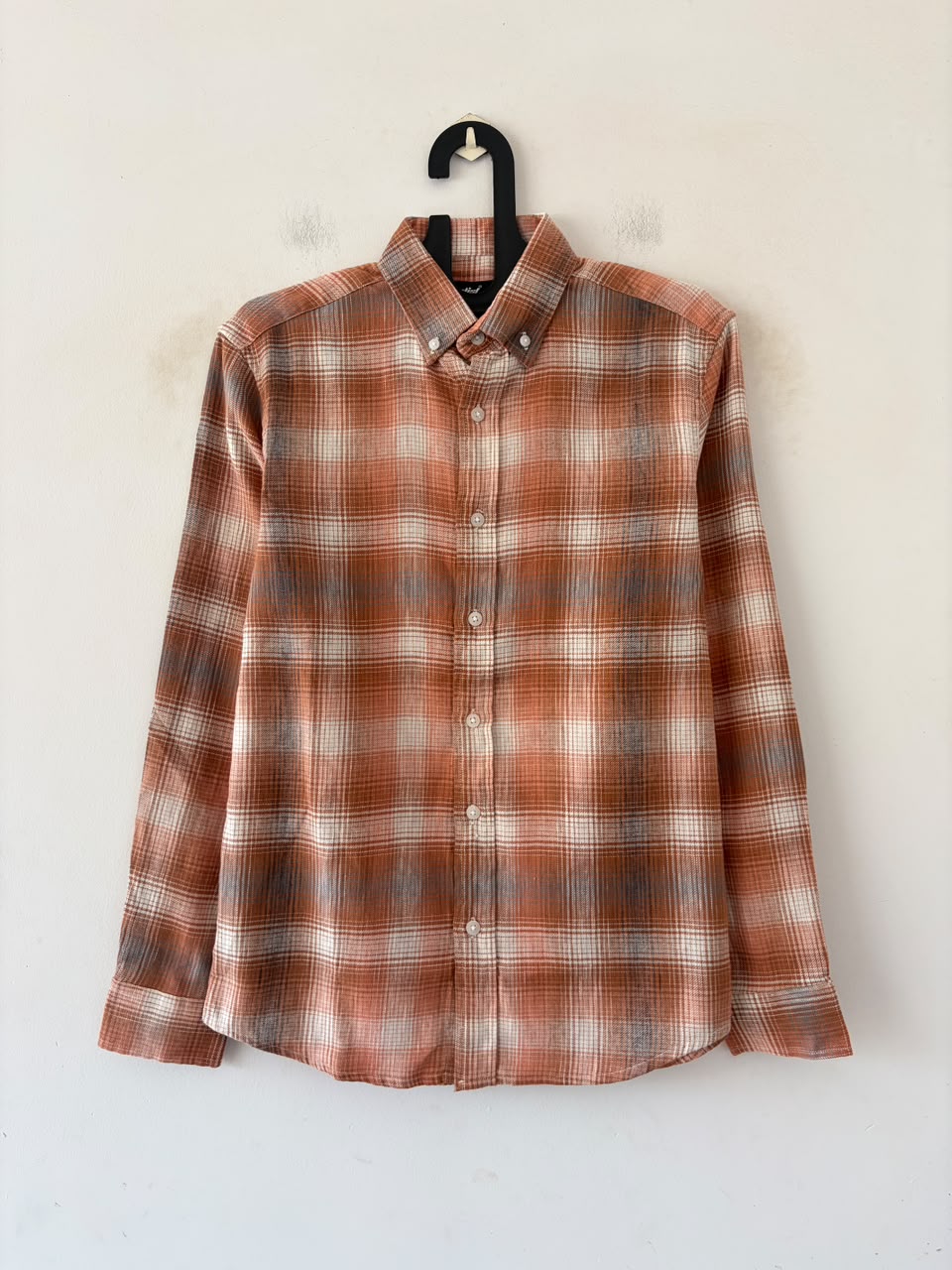 Copper grey check shirt
