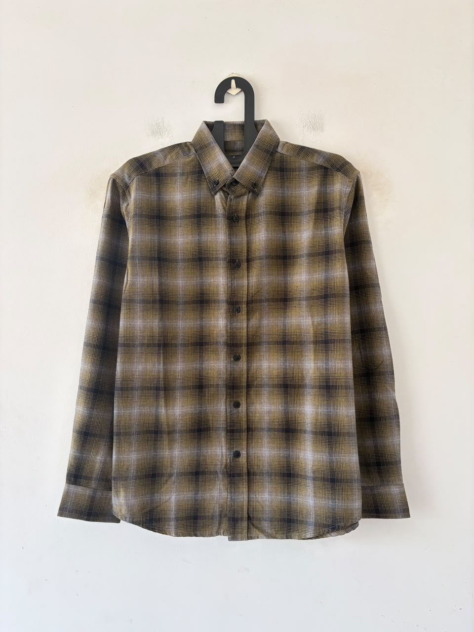 Olive sand check shirt