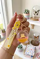 liquid glitter key Ring
