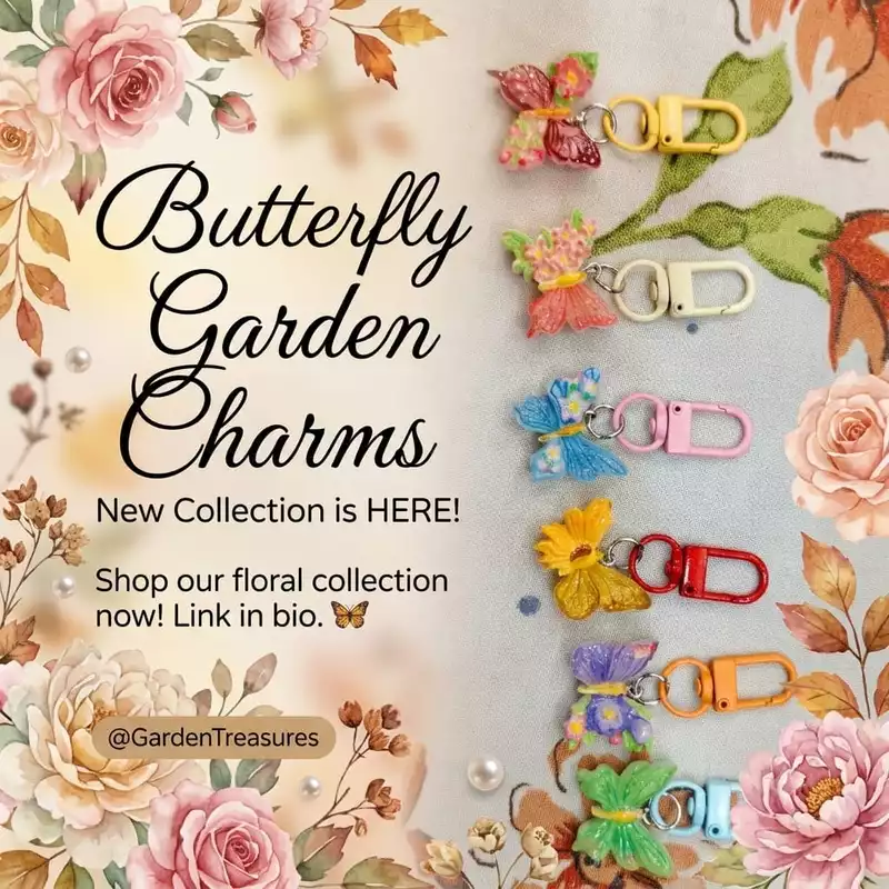 Butterfly Zip Charms