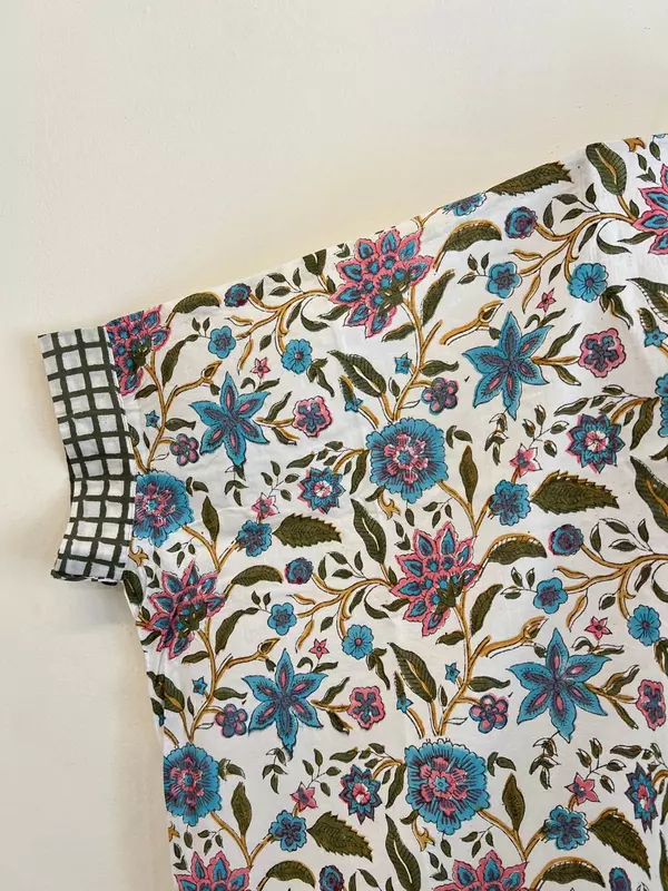 Junoon's Anti-Fit Shirt - White with Flowers (back)