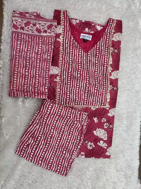 Rosewood Charm – Floral Salwar Set