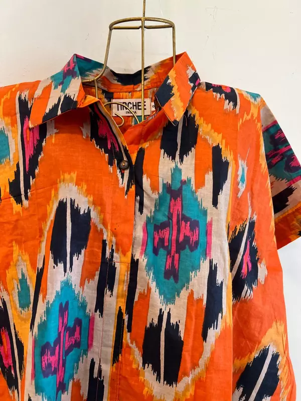 Ishq's Small Anti-fit with Back Open & Tie - Orange Ikkhat