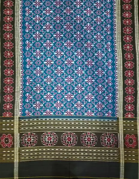 Flower Bandha Double Border Dupatta-Sumati