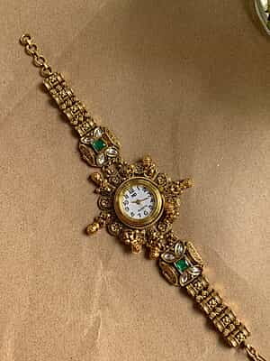 Royal Heritage Kundan & Emerald Style Ethnic Watch Royal Heritage Kundan & Emerald Style Ethnic Watch