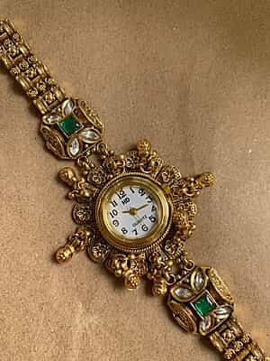 Royal Heritage Kundan & Emerald Style Ethnic Watch Royal Heritage Kundan & Emerald Style Ethnic Watch