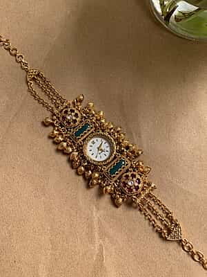 Regal Heritage Kundan & Ruby-Style Ethnic Watch Regal Heritage Kundan & Ruby-Style Ethnic Watch