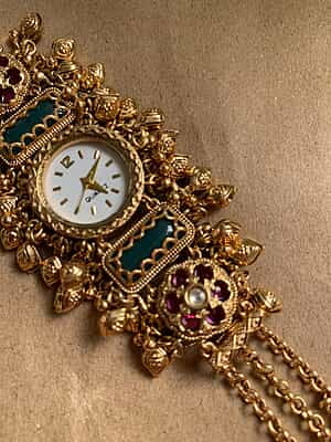 Regal Heritage Kundan & Ruby-Style Ethnic Watch Regal Heritage Kundan & Ruby-Style Ethnic Watch