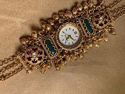 Regal Heritage Kundan & Ruby-Style Ethnic Watch Regal Heritage Kundan & Ruby-Style Ethnic Watch