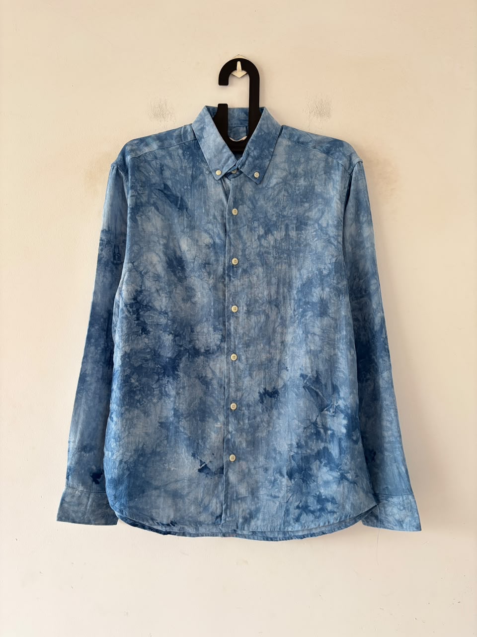 Sky wash tie‑dye printed shirt
