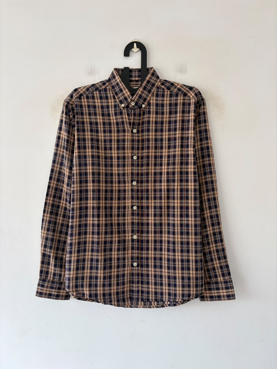 Navy crest imp check shirt