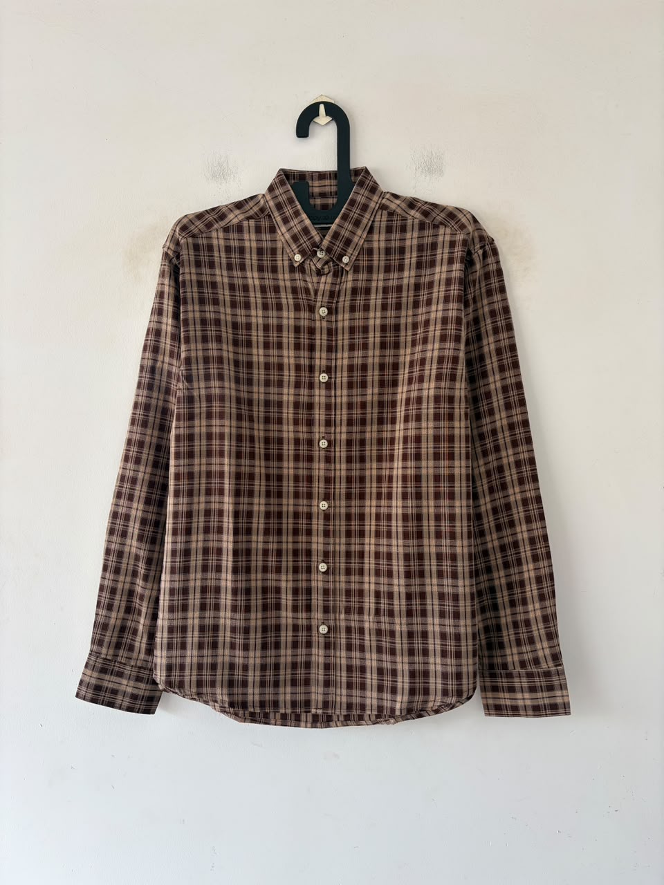 Cocoa beige imp check shirt