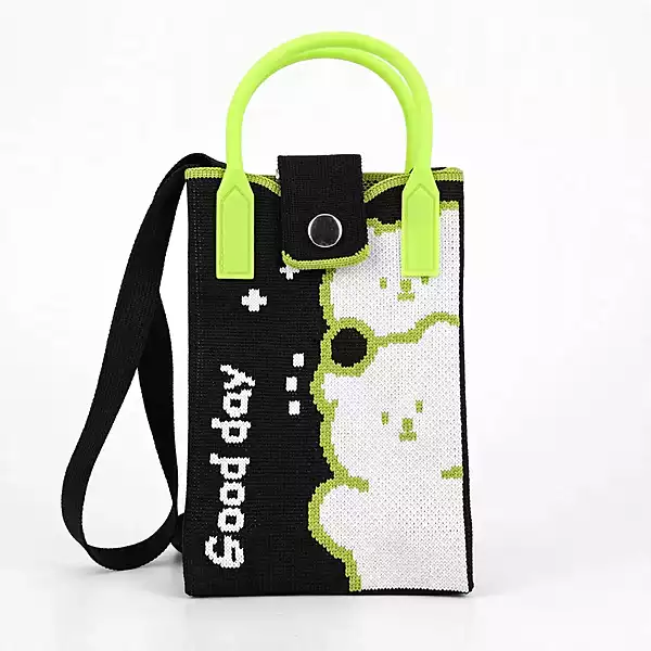 Mini Crossbody Bag For Women & Gril (Day Black Bear)