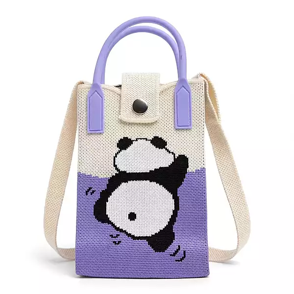 Mini Crossbody Bag For Women & Gril (Purple Panda)