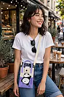Mini Crossbody Bag For Women & Gril (Purple Panda)