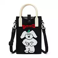 Mini Crossbody Bag For Women & Gril (Black Dog)