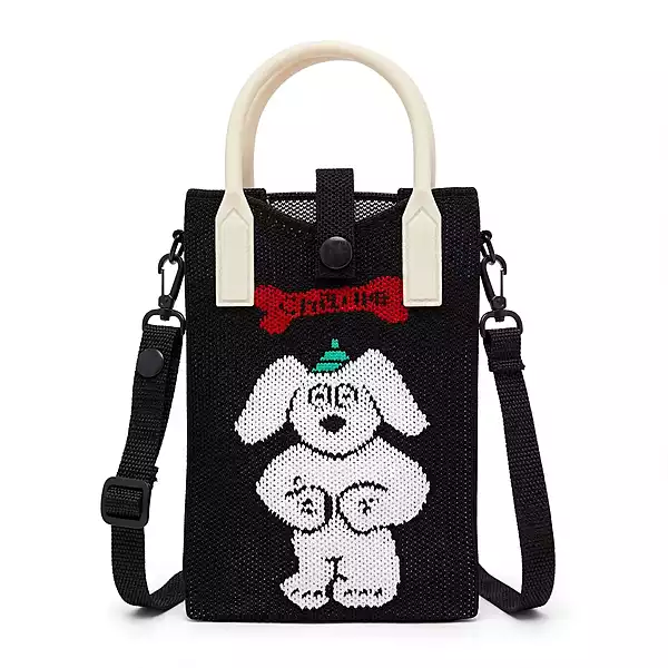 Mini Crossbody Bag For Women & Gril (Black Dog)