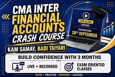CMA Inter Financial Accounting Crash Course for Dec 26