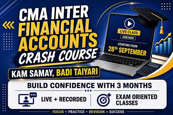 CMA Inter Financial Accounting Crash Course for Dec 26 CMA Inter Financial Accounting Crash Course for Dec 26
