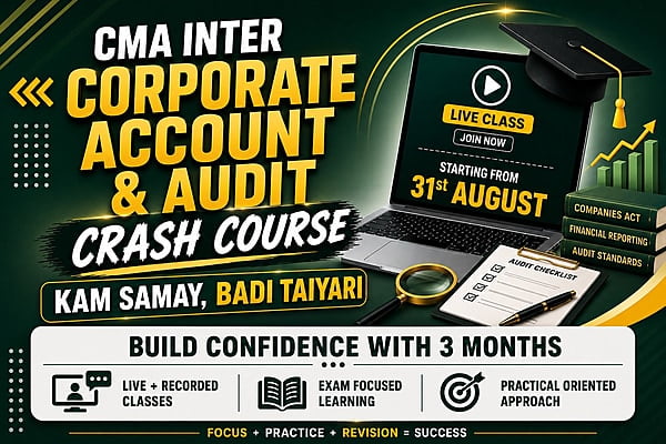 CMA Inter CAA Crash Course for Dec 26