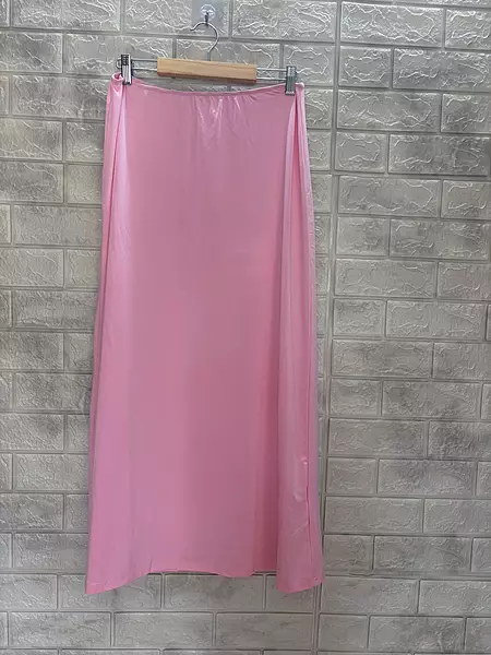 Light Pink High-Waisted Maxi Skirt