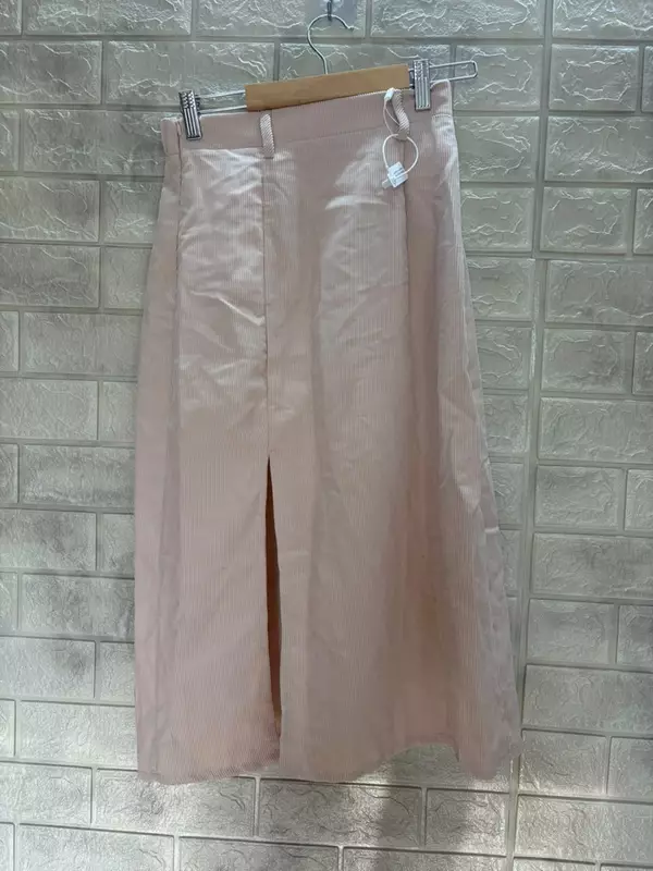 Corduroy High-Waisted Midi Skirt