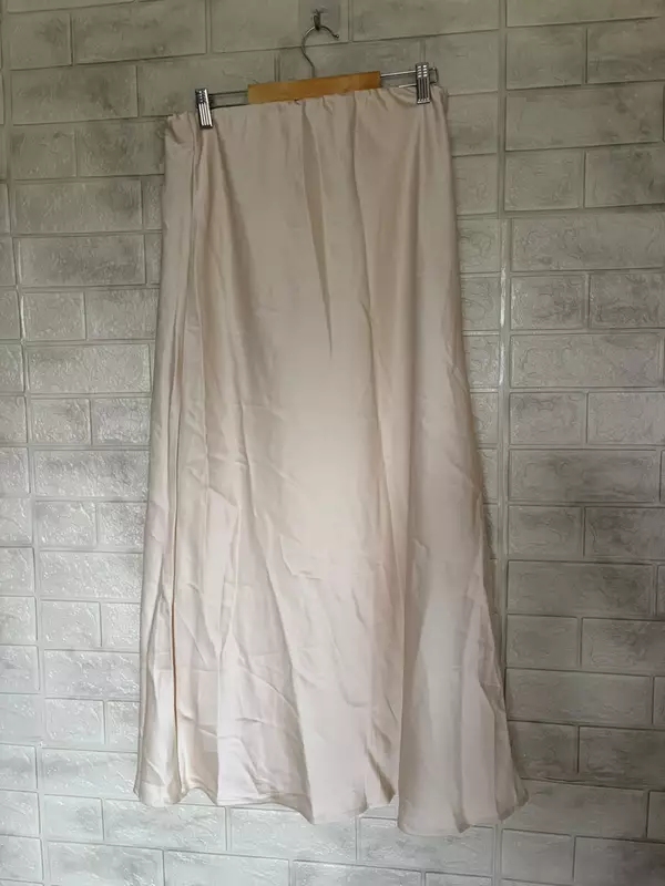 Satin A-Line Maxi Skirt