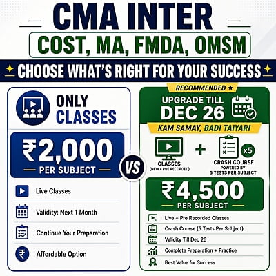 CMA Inter Only Extension For 1 Month By SJC Institute