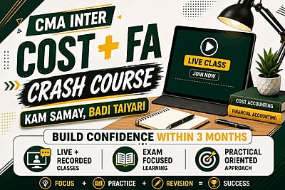 CMA Inter Group 1 (COST & FA) Crash Course Combo By CA Satish Jalan & CGMA Suraj Kr Gupta for Dec 26
