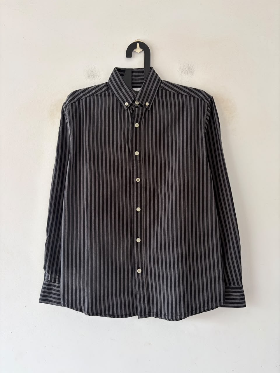 Charcoal black stripes shirt