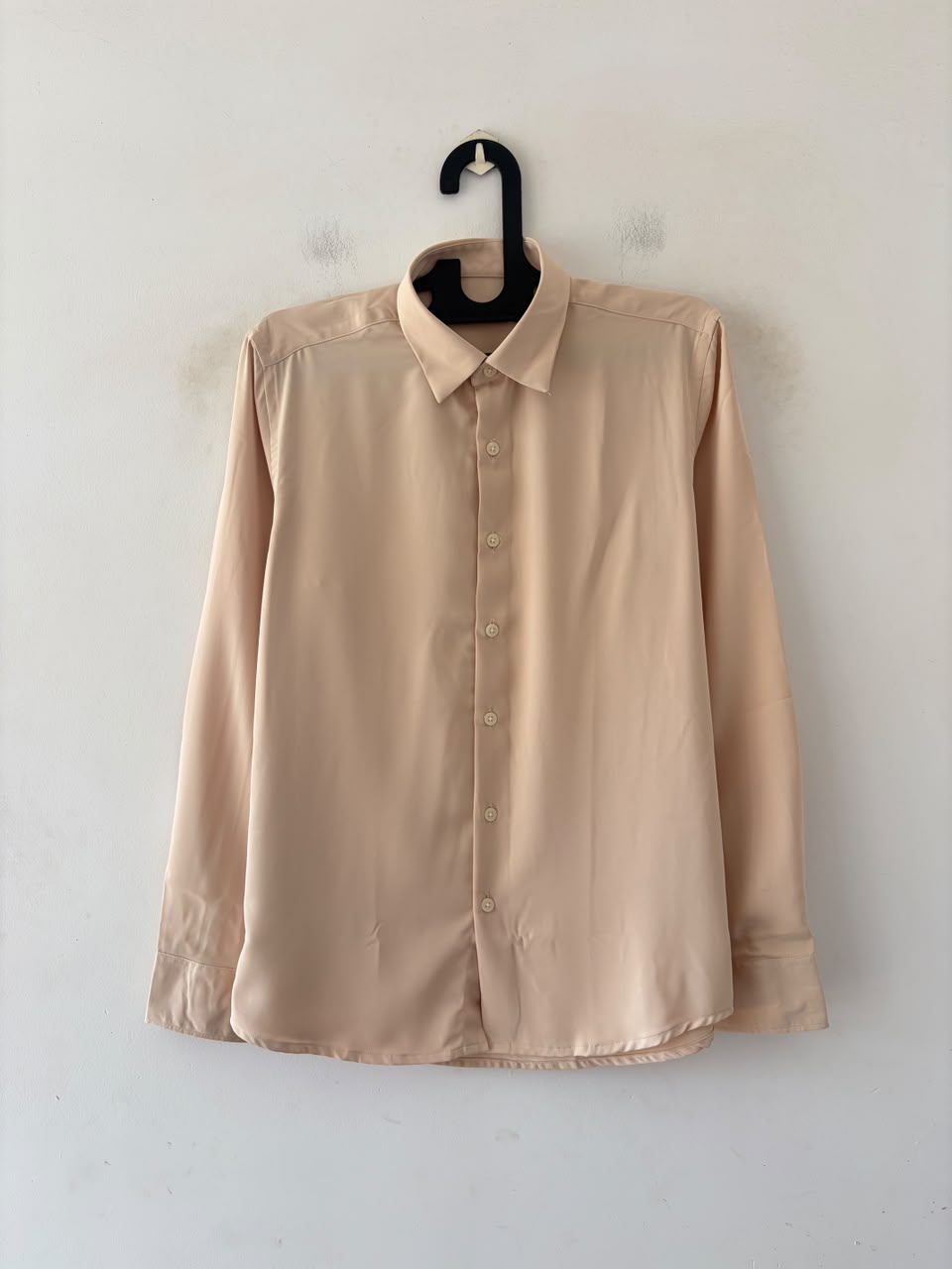 Ivory veil satin shirt